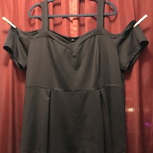 Black off the shoulder blouse